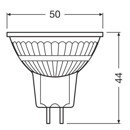LED stmievateľná žiarovka GU5,3/3,4W/12V 2700K CRI 90 - Osram