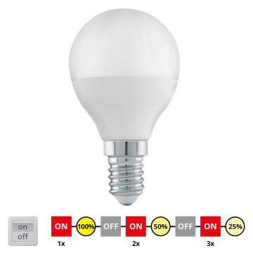 LED Stmievateľná žiarovka P45 E14/6W/230V 3000K - STEPDIMMING - Eglo 54835