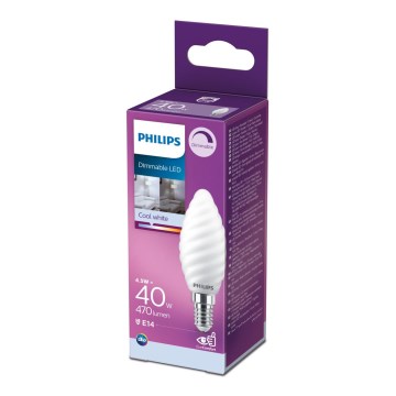 LED Stmievateľná žiarovka Philips E14/4,5W/230V 4000K