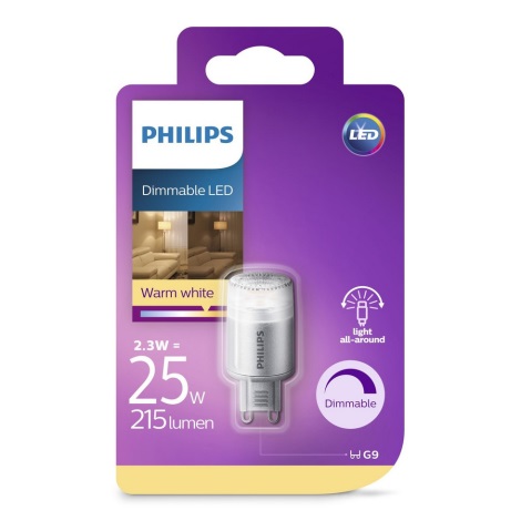 LED Stmievateľná žiarovka Philips G9/2,3W/230V 2700K
