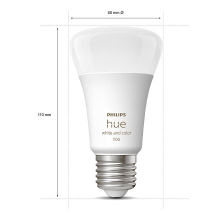 LED Stmievateľná žiarovka Philips Hue White And Color Ambiance A60 E27/9W/230V 2000-6500K