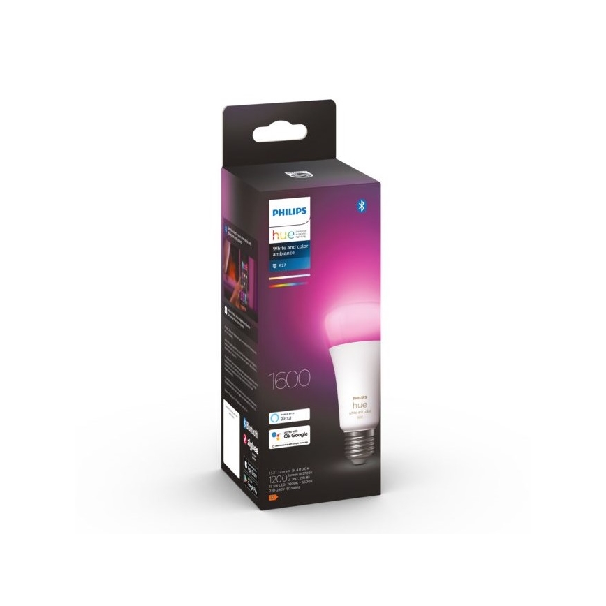 LED Stmievateľná žiarovka Philips  Hue White And Color Ambiance A67 E27/13,5W/230V 2000-6500K