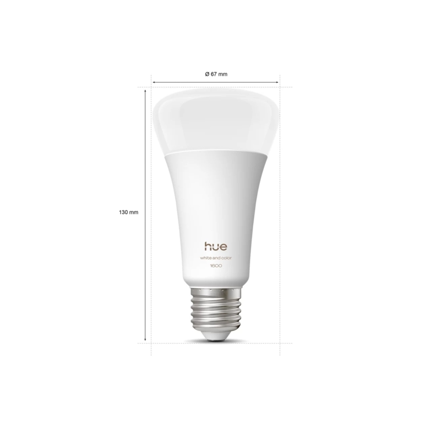 LED stmievateľná žiarovka Philips Hue WHITE AND COLOR AMBIANCE E27/11,8W/230V 1000-20000K