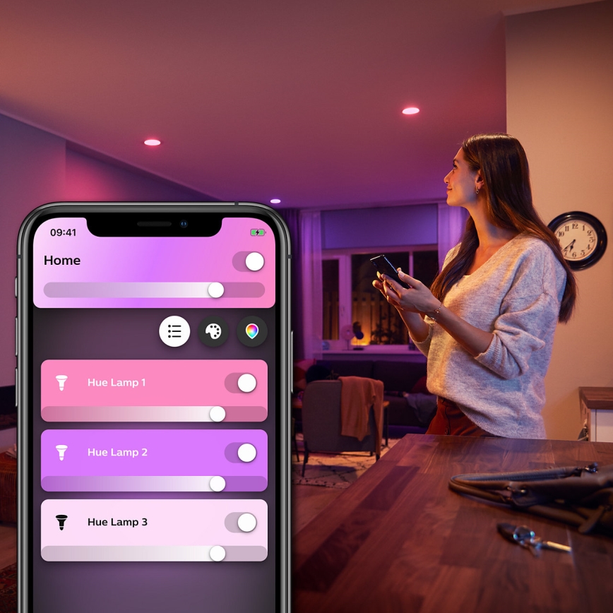 LED Stmievateľná žiarovka Philips Hue White And Color Ambiance E27/6,5W/230V 2000-6500K