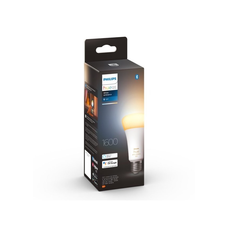 LED Stmievateľná žiarovka Philips Hue WHITE AMBIANCE E27/13W/230V 2200-6500K