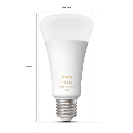 LED Stmievateľná žiarovka Philips Hue WHITE AMBIANCE E27/13W/230V 2200-6500K