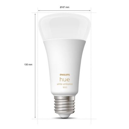 LED Stmievateľná žiarovka Philips Hue WHITE AMBIANCE E27/13W/230V 2200-6500K