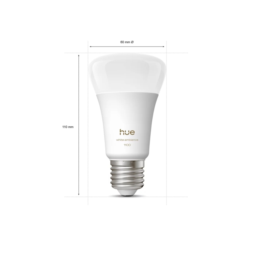LED stmievateľná žiarovka Philips Hue WHITE AMBIANCE E27/8,1W/230V 1000-20000K
