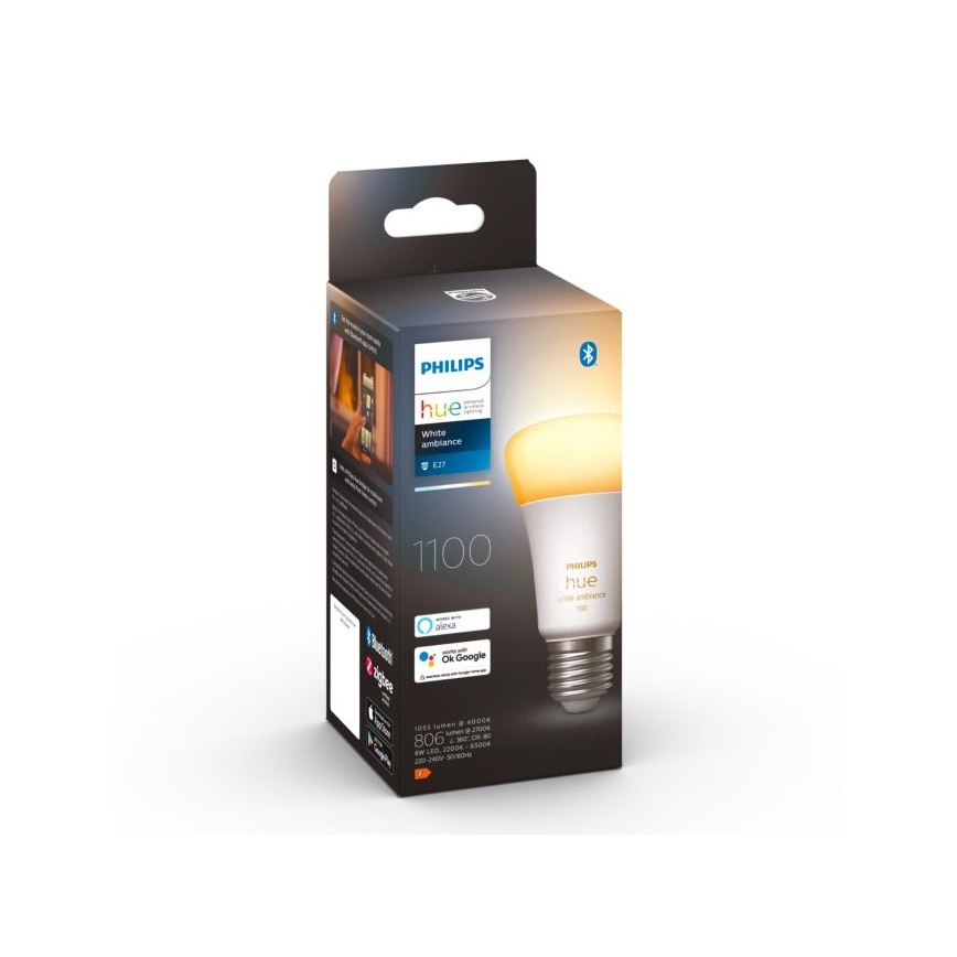 LED Stmievateľná žiarovka Philips Hue WHITE AMBIANCE E27/8W/230V 2200-6500K