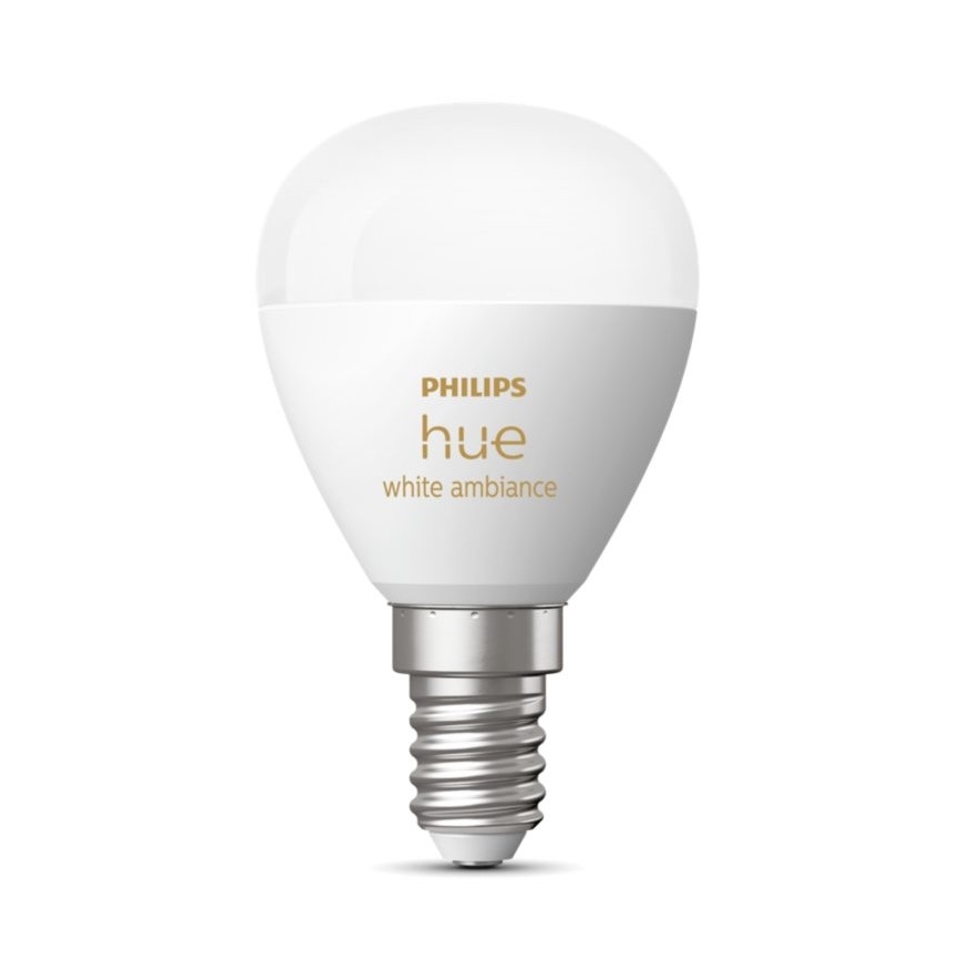 LED Stmievateľná žiarovka Philips Hue WHITE AMBIANCE P45 E14/5,1W/230V 2200-6500K