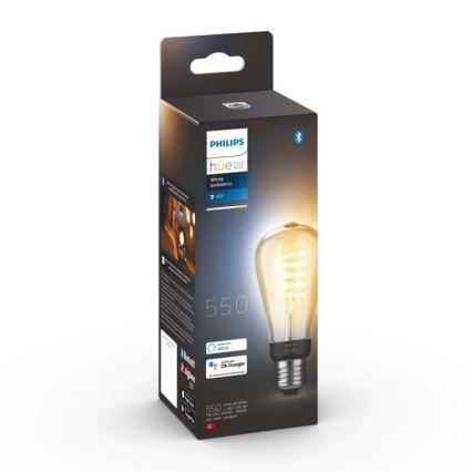 LED Stmievateľná žiarovka Philips Hue WHITE AMBIANCE ST64 E27/7W/230V 2200-4500K