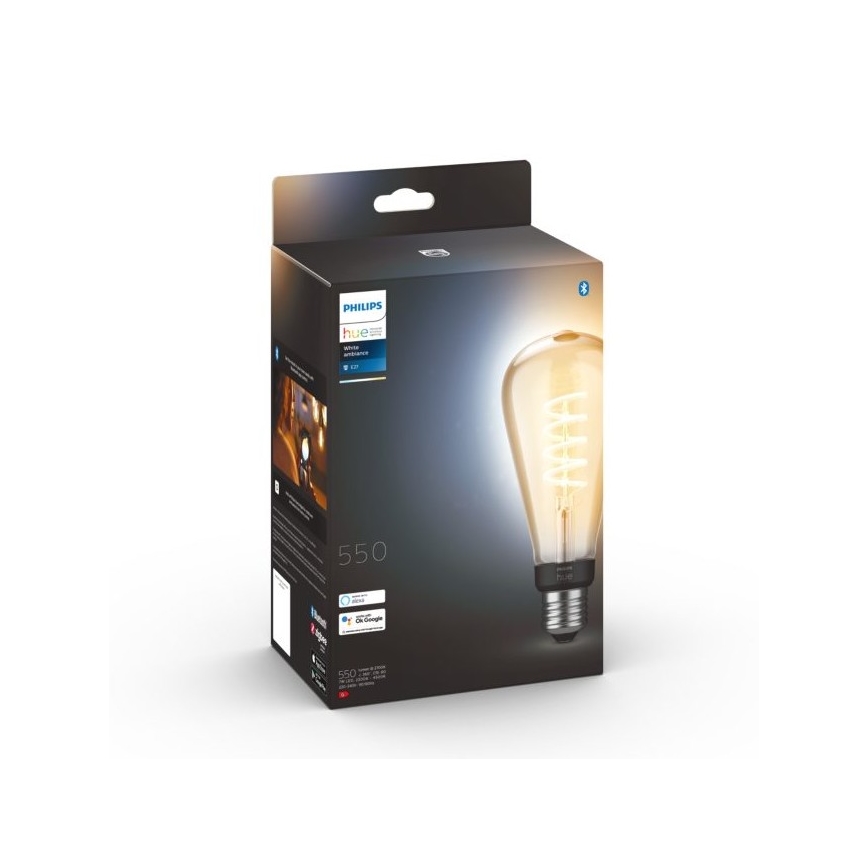 LED Stmievateľná žiarovka Philips Hue WHITE AMBIANCE ST72 E27/7W/230V 2200-4500K