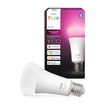 LED stmievateľná žiarovka Philips Hue WHITE AND COLOR AMBIANCE E27/11,8W/230V 1000-20000K