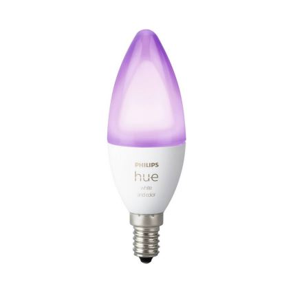 LED Stmievateľná žiarovka Philips Hue WHITE AND COLOR AMBIANCE B39 E14/5,3W/230V 2200K - 6500K