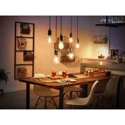 LED Stmievateľná žiarovka Philips Hue WHITE FILAMENT G125 E27/7W/230V 2100K