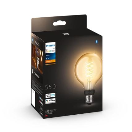 LED Stmievateľná žiarovka Philips Hue WHITE FILAMENT G93 E27/7,2W/230V 2100K