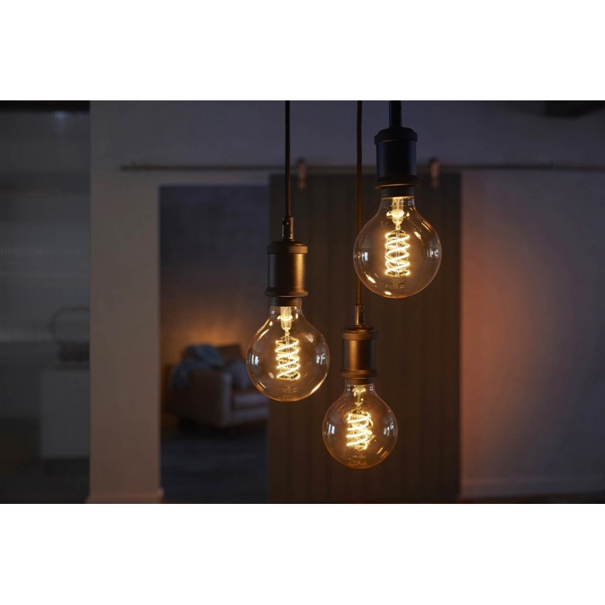 LED Stmievateľná žiarovka Philips HUE WHITE FILAMENT G93 E27/7W/230V