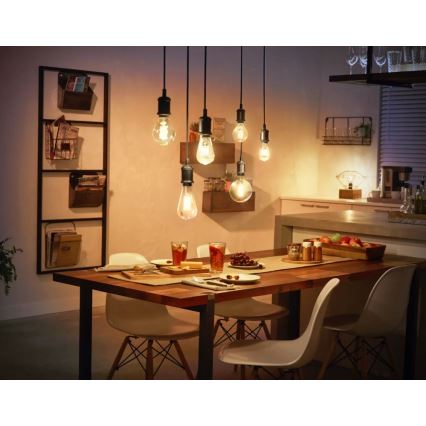 LED Stmievateľná žiarovka Philips Hue WHITE FILAMENT ST64 E27/7W/230V 2100K