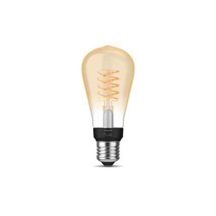 LED Stmievateľná žiarovka Philips Hue WHITE FILAMENT ST64 E27/7W/230V 2100K