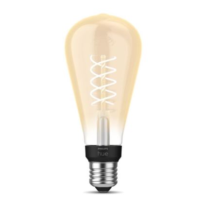 LED Stmievateľná žiarovka Philips Hue WHITE FILAMENT ST72 E27/7W/230V 2100K