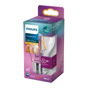 LED Stmievateľná žiarovka Philips Warm Glow A60 B22/7W/230V 2200-2700K CRI 90
