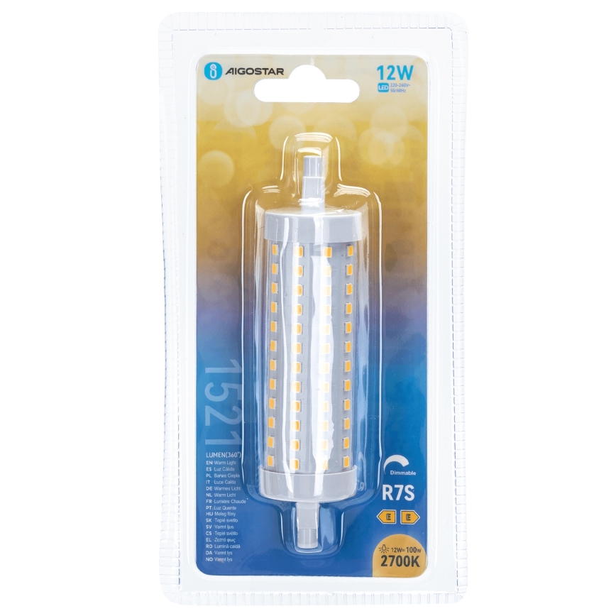 LED Stmievateľná žiarovka R7s/12W/230V 2700K - Aigostar