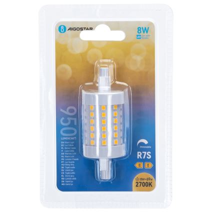 LED Stmievateľná žiarovka R7s/8W/230V 2700K - Aigostar