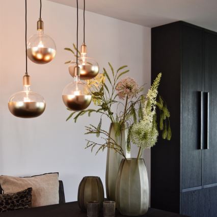 LED Stmievateľná žiarovka s vrchným krytom FILAMENT E27/6W/230V 1800K zlatá CRI 90