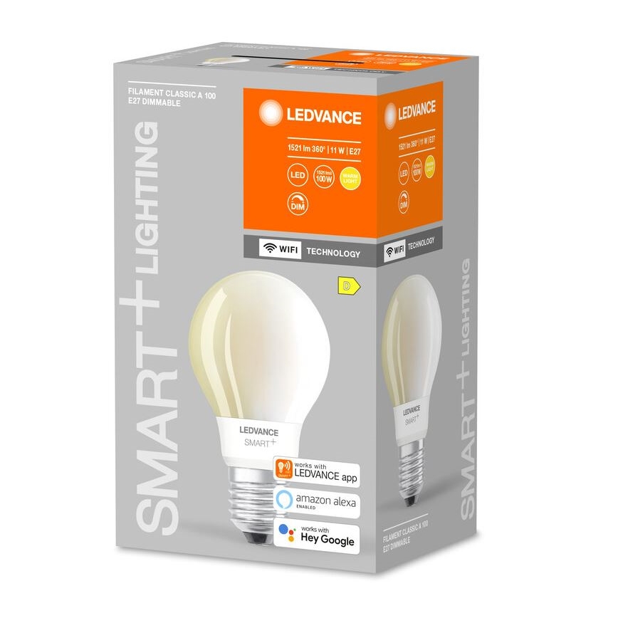 LED Stmievateľná žiarovka SMART+ FILAMENT E27/11W/230V 2700K Wi-Fi - Ledvance