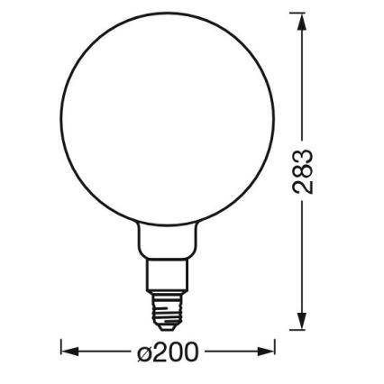 LED Stmievateľná žiarovka SMART+ GLOBE G200 E27/6W/230V 2500K Wi-Fi - Ledvance