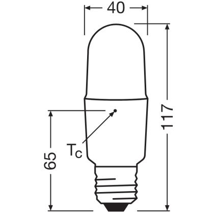 LED stmievateľná žiarovka STICK E27/11W/230V 4000K CRI 90 - Osram