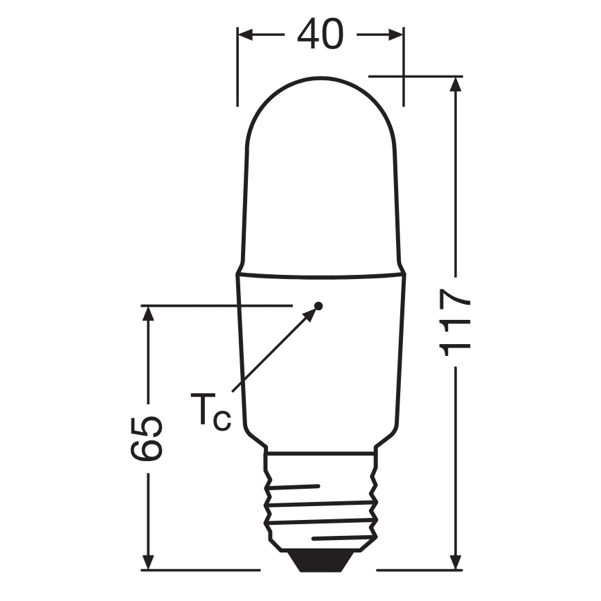 LED stmievateľná žiarovka STICK E27/11W/230V 4000K CRI 90 - Osram