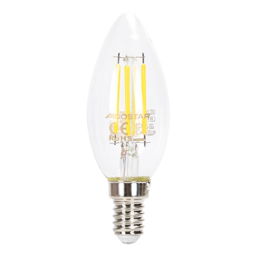 LED Stmievateľná žiarovka VINTAGE C35 E14/4W/230V 6500K - Aigostar