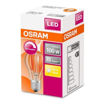 LED Stmievateľná žiarovka VINTAGE E27/12W/230V 2700K - Osram