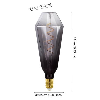 LED stmievateľná žiarovka VINTAGE E27/4W/230V 1800K dymová - Eglo 110238