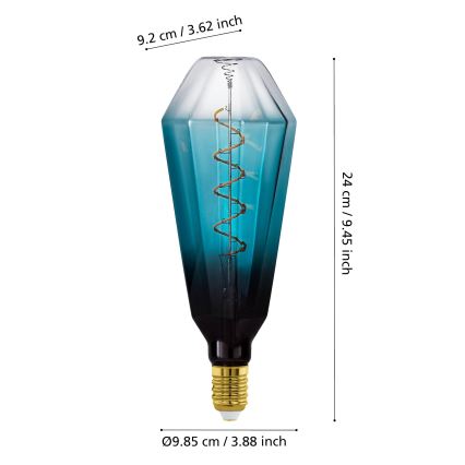 LED stmievateľná žiarovka VINTAGE E27/4W/230V 2000K modrá - Eglo 110235