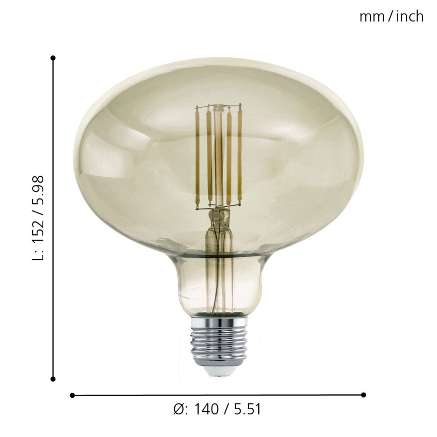 LED Stmievateľná žiarovka VINTAGE E27/4W/230V 3000K - Eglo 12599