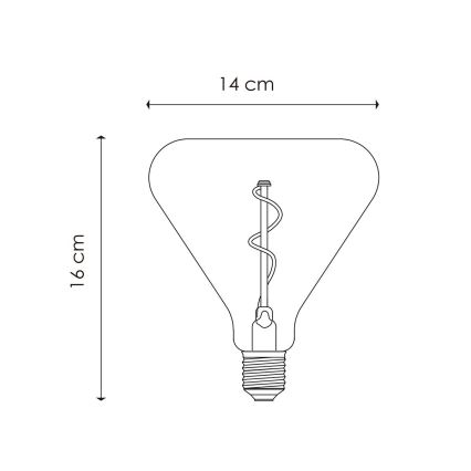 LED Stmievateľná žiarovka VINTAGE EDISON E27/3W/230V 1800K