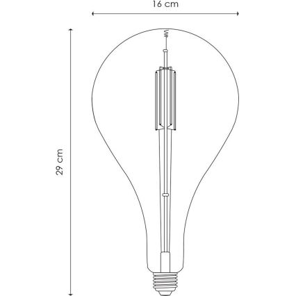 LED Stmievateľná žiarovka VINTAGE EDISON E27/4W/230V 2700K CRI 90