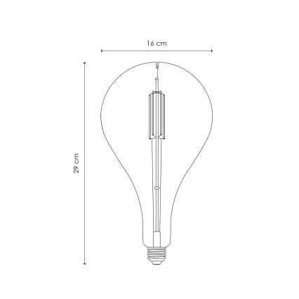 LED Stmievateľná žiarovka VINTAGE EDISON E27/4W/230V 2700K