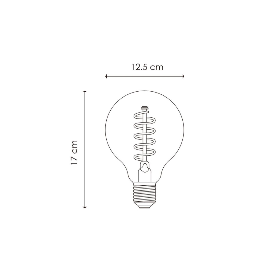 LED Stmievateľná žiarovka VINTAGE EDISON G125 E27/4W/230V 2200K