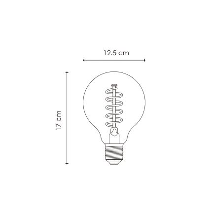LED Stmievateľná žiarovka VINTAGE EDISON G125 E27/4W/230V 2700K