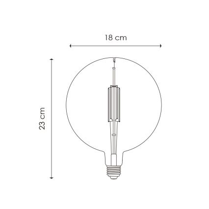 LED Stmievateľná žiarovka VINTAGE EDISON G180 E27/4W/230V 2700K