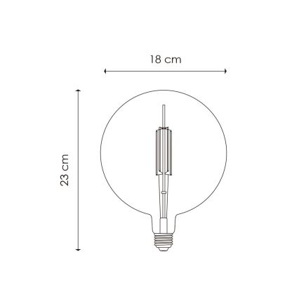 LED Stmievateľná žiarovka VINTAGE EDISON G180 E27/4W/230V 2700K