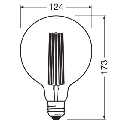 LED stmievateľná žiarovka VINTAGE FILAMENT E27/5,8W/230V 2200K - Osram