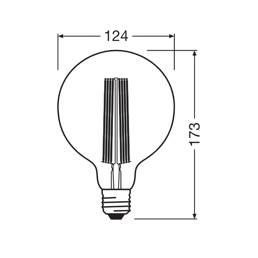 LED stmievateľná žiarovka VINTAGE FILAMENT E27/5,8W/230V 2200K - Osram