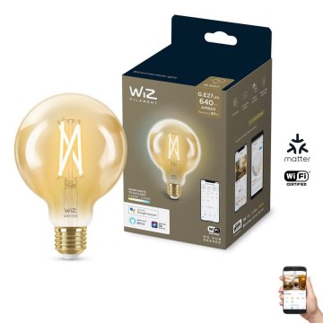 LED Stmievateľná žiarovka VINTAGE FILAMENT G95 E27/6,7W/230V 2000-5000K CRI 90 Wi-Fi - WiZ