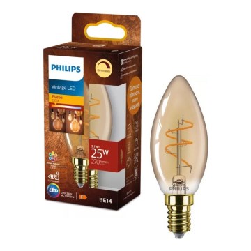 LED stmievateľná žiarovka VINTAGE Philips B35 E14/3,1W/230V 2200K CRI 90