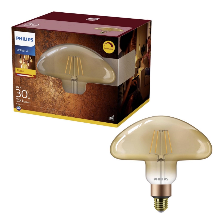 LED Stmievateľná žiarovka VINTAGE Philips E27/5W/230V 2000K