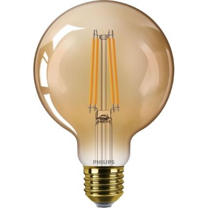 LED Stmievateľná žiarovka VINTAGE Philips G95 E27/7W/230V 1800K